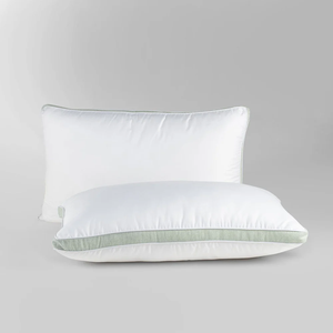 Almohadas de Soporte Cervical Oblongas Saint Glory de Espuma Viscoelástica Sólida 200TC con Diseño de <span class=keywords><strong>Aloe</strong></span> <span class=keywords><strong>Vera</strong></span>, Amigables con la Piel, Anti-Ronquidos y Ecológicas - Product Image 3
