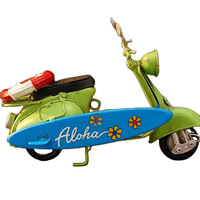 Mini patinete de Metal hecho a mano, modelo de motocicleta antigua, estilo moderno, decoración de Navidad para el hogar y la Oficina, impresión Digital, regalos al por mayor