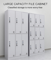 Guijie Casier en acier à 4 portes verrouillables et personnalisés pour l'école et l'hôpital Armoire de rangement pour vêtements de gymnastique du personnel