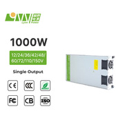Alimentation électrique CC à découpage LYNN 1000W 150V 6.6A à sortie unique, certifiée CE, 110V, pour usage industriel, haute efficacité 91%