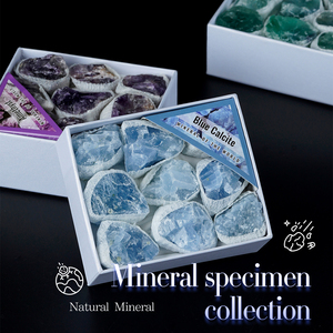 Set regalo di pietra minerale di cristallo naturale grezzo per la decorazione e l'educazione curativa - Product Image 2