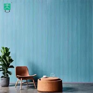 TianGe Hotel Indoor Decorations Decorative Fluted Wall Covering Wood Panels