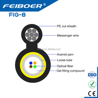 Cable de Fibra Óptica GYXTC8Y de 4, 6, 8, 12 y 24 Núcleos, Aéreo, Figura 8, Uni-Tubo, 4.2mm, 3.6mm, Sin Armadura, Mini Figura 8
