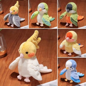 Marionnette à main en peluche <span class=keywords><strong>Perroquet</strong></span> de dessin animé, petite poupée oiseau, marionnette interactive parent-enfant, cadeau de festival - Product Image 3