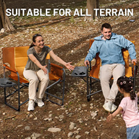 Chaise pliante moderne en alliage d'aluminium pour l'extérieur, capacité de 600 lb, chaise portable pour le camping, la plage et les pique-niques