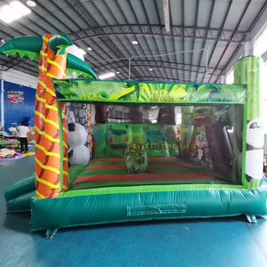 Chateau gonflable kids party bounce <b>house</b> commercial grade <b>inflatable</b> panda bouncer with slide combo - Product Image 3