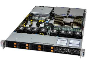 SYS-112C-TN 1U เซิร์ฟเวอร์แบบแร็คแบบซ็อกเก็ตเดี่ยว DDR5 ECC NVMe Hot Swap Barebone สำหรับคอมพิวติ้งบนคลาวด์ โฮสติ้งเว็บ ศูนย์ข้อมูล แบบกำหนดเอง - Product Image 2