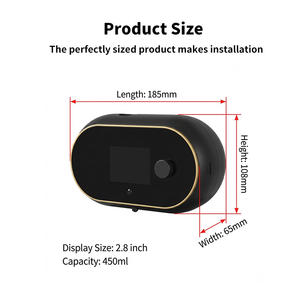 Distributeur de savon sans contact YEETE 450 ml avec écran numérique doré IPX5, 3 niveaux de mousse, infrarouge, USB-C pour la maison, la cuisine et la salle de bain - Product Image 4