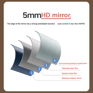 Thương hiệu thiết kế mới lớn lõm tường Gương Phong Cách Hiện Đại hình dạng bất thường Viền kính trang trí khách sạn tầng thường vụ gương - Product Image 6