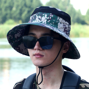 Camouflage Fisherman <b>Hat</b> Wide Brim Breathable UV Protection Outdoor Sun <b>Hat</b> For <b>Men</b> Fishing <b>Summer</b> - Product Image 5