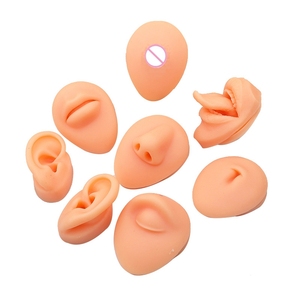 แบบจำลองซิลิโคนสำหรับฝึกเจาะร่างกาย จมูก ริมฝีปาก สะดือ ลิ้น สำหรับฝึก PMU - Product Image 2