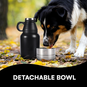 In Stock 3 in 1 32oz 64oz Portable Dog Water Bottle Bowls Stainless Steel Insulated Outdoor Travel Drinking - Product Image 2