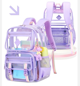 Sac à dos transparent en PVC grande capacité unisexe avec fermeture éclair pour les élèves du <span class=keywords><strong>collège</strong></span> et du lycée - Product Image 4