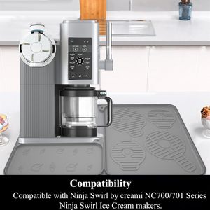 Lot de 3 tapis en silicone pour protéger les comptoirs, base anti-fuite et joint antidérapant, compatible avec la machine à crème glacée <span class=keywords><strong>Ninja</strong></span> Swirl - Product Image 3