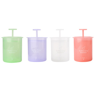 Özel Logo güzellik kişisel bakım yeşil mor şeffaf pembe plastik manuel yüz yıkama temizleyici köpük fincan kırbaç kabarcık yapımcısı - Product Image 1