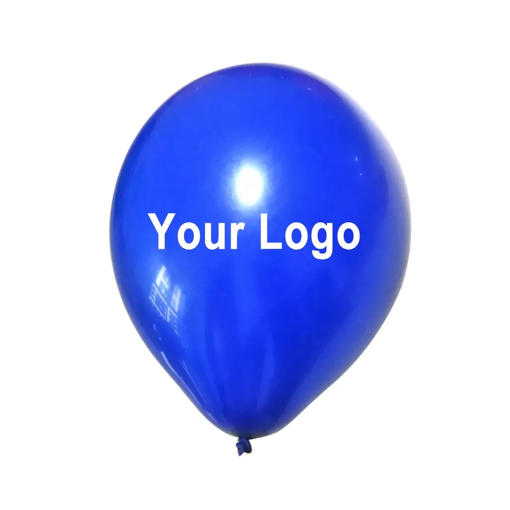 โลโก้ส่วนบุคคล Globos ลาเท็กซ์บอลลูนที่มีโลโก้พิมพ์โรงงานราคาถูกอากาศพองฮีเลียมสีฟ้า Balon พิมพ์
