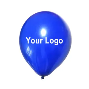 Fabriek Goedkope Opblaasbare Lucht Helium Blue Balon Custom Print Logo Gepersonaliseerde Globos Latex Ballon Met Logo Gedrukt
