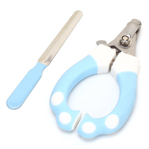 <b>Pet</b> Nail <b>Clipper</b> Set Stainless Steel With File <b>For</b> Dog Cat Grooming Pink Blue Small Large - Product Image 2