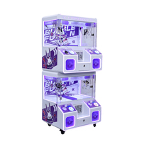 Machine à griffes d'arcade à monnayeur pour 4 joueurs, équipement de divertissement avec interface en anglais, personnalisable pour usage intérieur
