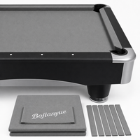 Tapis de billard professionnel gris, surface de jeu lisse, remplacement pour table de club