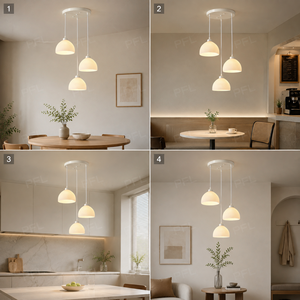 Lámpara Colgante de Cristal Plegado de Lujo, Iluminación Suave <span class=keywords><strong>y</strong></span> Uniforme, Diseño Clásico Minimalista para Cafetería, <span class=keywords><strong>Bistro</strong></span>, Comedor - Product Image 4