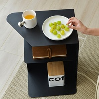 Kinno meilleure vente bord géométrique fer Art Table basse Design moderne Style noir canapé bord avec quelques tables extraterrestres à la mode
