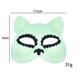 Masque de chat fantôme fluorescent vert pour Halloween HLC, masque de Jason qui brille dans le noir, masques de personnage pour cosplay et fêtes - Product Image 4