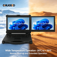 Nouvel ordinateur portable robuste à double écran de 15,6 pouces, Intel Ultra5/7, alliage d'aluminium, Win10/Win11, 32 Go de RAM, 512 Go de SSD, clavier anglais