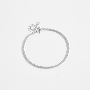 FUAMAY Pulseras de tenis coloridas al por mayor, delicadas, chapadas en oro de 18K, plata 925, 1.5mm, con circonitas cúbicas blancas, verdes y rosas, estilo Iced Out - Product Image 5