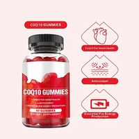 HDK OEM ODM Gummies à l'extrait de CoQ10 100mg Ubiquinone Végétalien Sans Sucre Antioxydant Santé Cardiaque Complément Énergétique