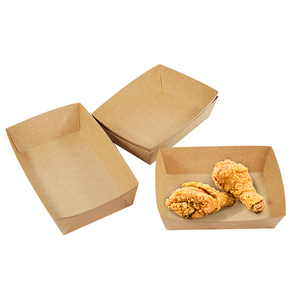 Barquette en papier kraft imprimé, recyclable et personnalisable, pour emballage alimentaire jetable, idéale pour poulet frit - Product Image 4