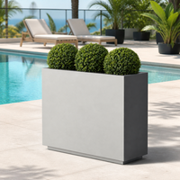 Pot de fleurs en acier inoxydable couleur personnalisée, jardinière métallique d'extérieur, boîte à plantes résistante à la rouille, revêtement en poudre pour villa, patio