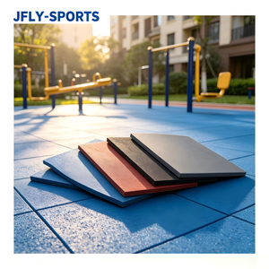 Dalles de sol en caoutchouc EPDM amortissantes et antidérapantes, emboîtables, pour aire de jeux extérieure pour enfants - Product Image 1