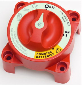 Interrupteur de batterie marine double circuit Plus 350A - Isolateur de puissance protégé contre l'allumage pour bateau, camping-car et yacht (5511E) - Product Image 3