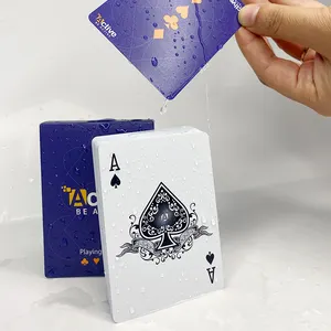 Poker Cards Waterproof Customized Printing Logo Advertising Plastic Poker 100% Waterproof Pvc Poker Manufacture Sublimation Advertising Playing Cards