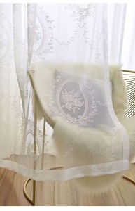 Hiện đại tối giản màu trắng 100% polyester gạc ren lưới rèm cửa cho phòng khách phòng ngủ ban công công chúa phong cách cửa sổ valances - Product Image 5