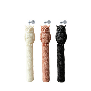 Vela Aromática con Forma de Búho en Rama de Árbol, Vela con Figura Animal en Relieve 3D, Decoración para Mesa de Halloween - Product Image 5