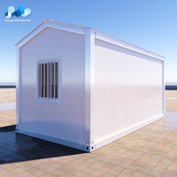 Zhongnan Maison détachable personnalisée à faible coût Petite maison modulaire mobile de 20 pieds Maison préfabriquée en conteneur à toit pointu avec toilettes
