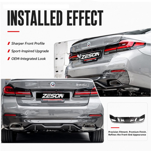 Difusor Trasero de una Pieza Estilo MP de Fibra de Carbono Real con Salida Doble para <span class=keywords><strong>BMW</strong></span> Serie 5 G30 G38 F90 M5 530i 540i Parachoques Brillante 2017+ - Product Image 4