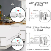 Interrupteur mural intelligent Tuya Smartlife, sans fil, wi-fi, avec 2/3 voies, Module relai, Hub Zigbee non nécessaire, télécommande
