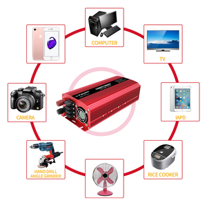Onduleur de puissance de voiture 1500W/3000W, interrupteur à onde sinusoïdale, double USB, 12V/24V, AC 220V/240V, démarreur souple - Product Image 6