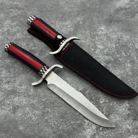 Vente en gros de couteaux à lame fixe en cuir à manche en bois tranchant de haute dureté couteau à boeuf de survie Camping chasse randonnée