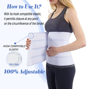 Bande abdominale post-hystérectomie, ceinture de récupération à 4 panneaux, soutien pelvien pour femmes et hommes, enveloppement abdominal post-partum - Product Image 5