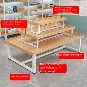 Mesa de Exhibición de Tres Niveles para Comercios, Fabricada en Fábrica, con Tapetes Antideslizantes, Apta para Supermercados - Product Image 2