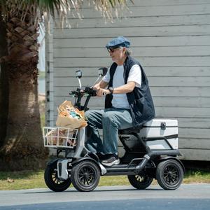 नई 48v 500w लिथियम बैटरी 13 इंच टायर हाइड्रोलिक ब्रेक सस्पेंable सीट 4 व्हील वयस्क इलेक्ट्रिक स्कूटर - Product Image 6