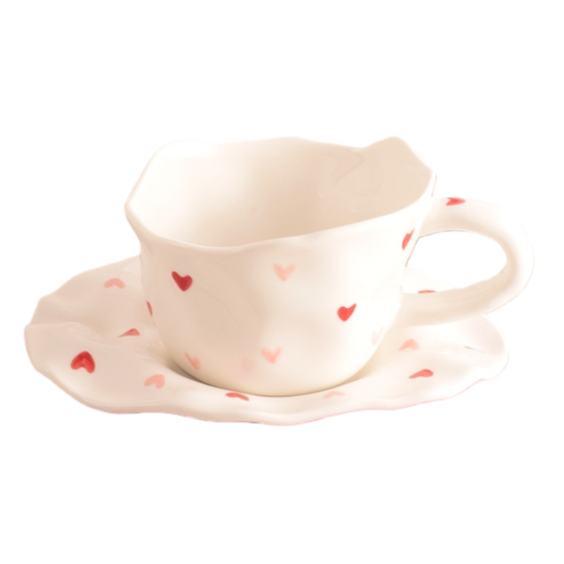 En forma de corazón rojo