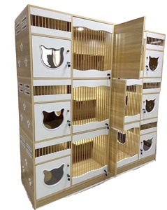 Katzen-Villa aus Holz, Indoor-Katzenkäfig, Villa für Haustiere, Nutzung in Zoohandlungen, Casa Para Gatos - Product Image 1