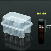 Boîte de rangement en plastique LDPE multi-tailles sur mesure pour vente en gros, 3ml 5ml 7ml 10ml 20ml, emballage protecteur portable antichoc
