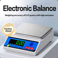 Balance de haute précision 500g 0.001g avec écran LED, batterie au lithium, calibration externe, matériau plastique ABS, balance multifonctionnelle
