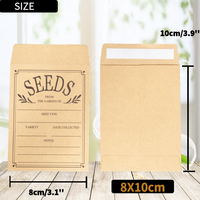 Kantong Kertas Kraft Coklat Mini 8 X 10 cm, Perekat Sendiri, untuk Penyimpanan Benih Bunga dan Sayuran, Amplop Kemasan Cetak